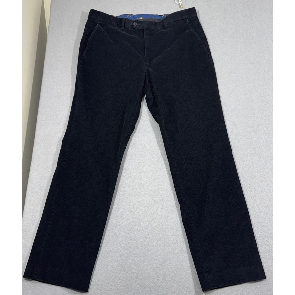 Lauren Ralph Lauren Men's Corduroy‎ Pants Black Straight Fit 34x30 (Fits 34x29)